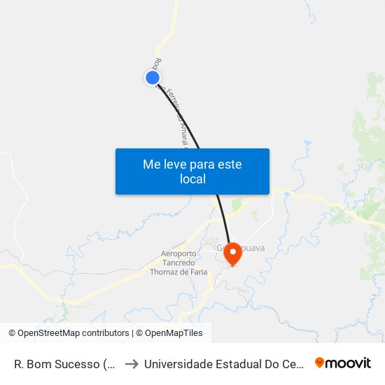 R. Bom Sucesso (Escola) to Universidade Estadual Do Centro-Oeste map