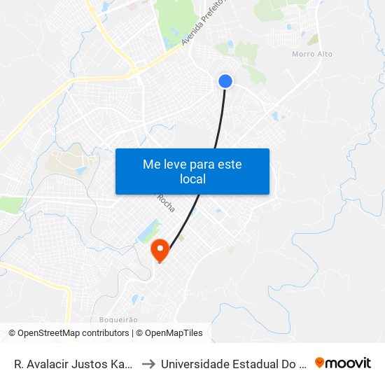 R. Avalacir Justos Kaminski, 547 to Universidade Estadual Do Centro-Oeste map