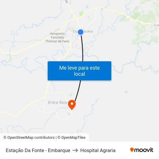 Estação Da Fonte - Embarque to Hospital Agraria map