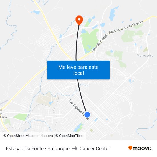 Estação Da Fonte - Embarque to Cancer Center map
