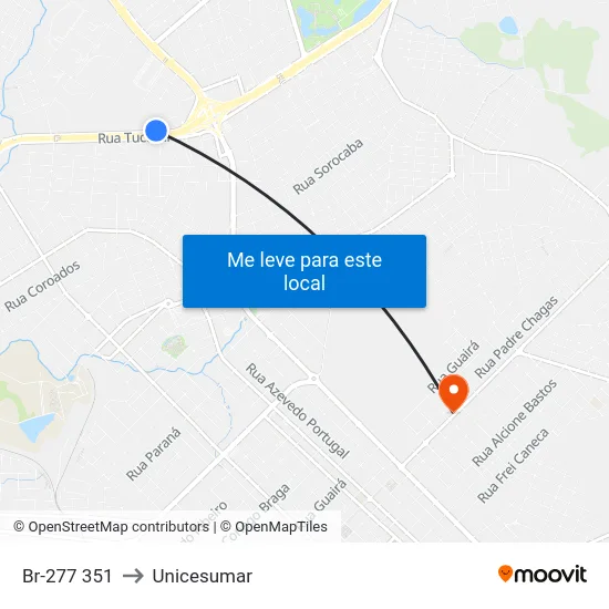 Br-277 351 to Unicesumar map