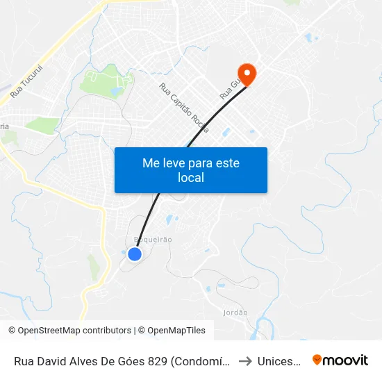 Rua David Alves De Góes 829 (Condomínio Do Idoso) to Unicesumar map
