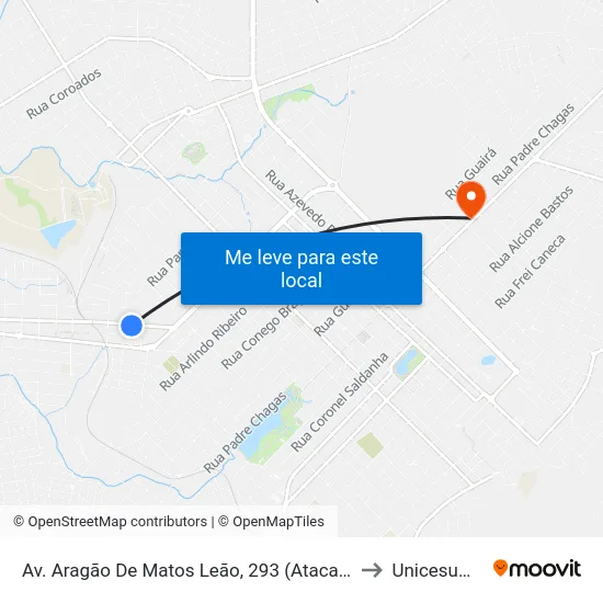 Av. Aragão De Matos Leão, 293 (Atacadão) to Unicesumar map