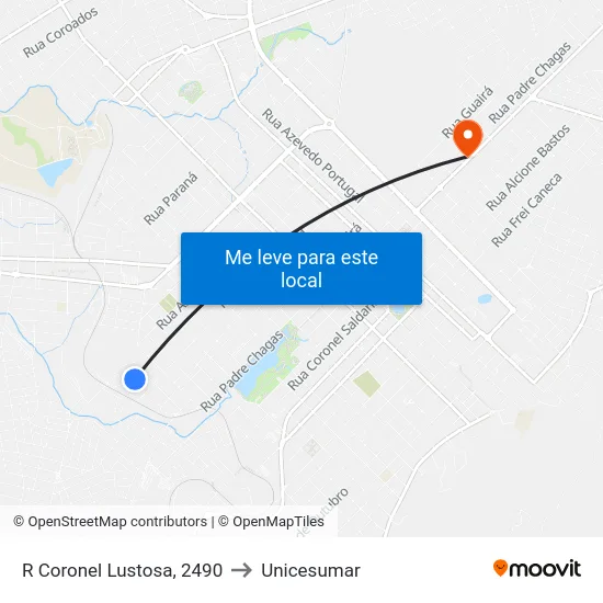 R Coronel Lustosa, 2490 to Unicesumar map