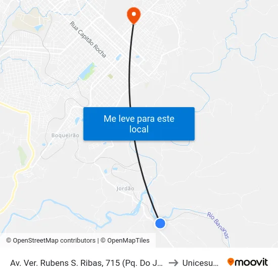 Av. Ver. Rubens S. Ribas, 715 (Pq. Do Jordão) to Unicesumar map