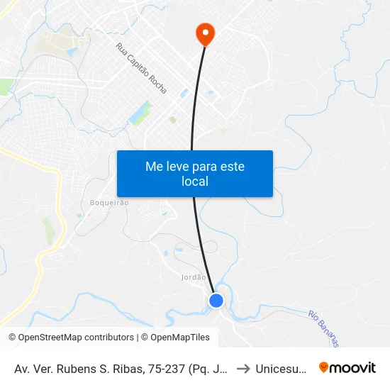 Av. Ver. Rubens S. Ribas, 75-237 (Pq. Jordão) to Unicesumar map