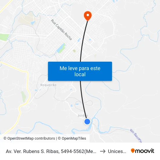 Av. Ver. Rubens S. Ribas, 5494-5562(Mercado Santos) to Unicesumar map