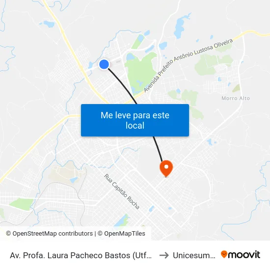 Av. Profa. Laura Pacheco Bastos (Utfpr) to Unicesumar map