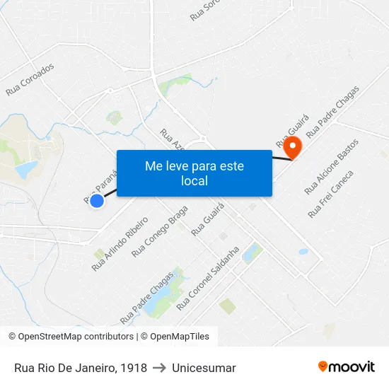 Rua Rio De Janeiro, 1918 to Unicesumar map