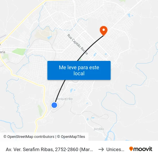 Av. Ver. Serafim Ribas, 2752-2860 (Marmoraria Jmw) to Unicesumar map