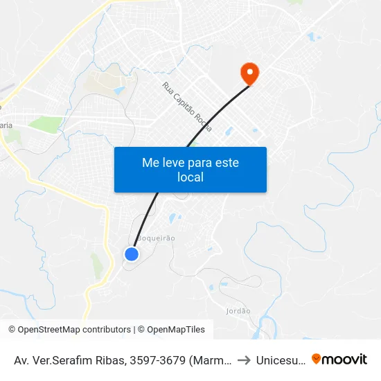 Av. Ver.Serafim Ribas, 3597-3679 (Marmoraria Jmw) to Unicesumar map