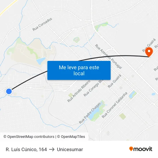 R. Luís Cúnico, 164 to Unicesumar map