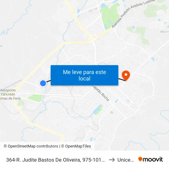 364-R. Judite Bastos De Oliveira, 975-1017 - Jardim Das Americas to Unicesumar map