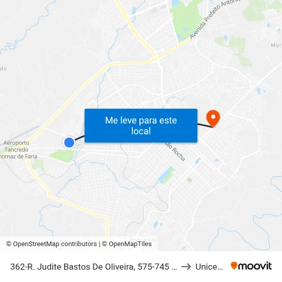 362-R. Judite Bastos De Oliveira, 575-745 - Jardim Das Americas to Unicesumar map