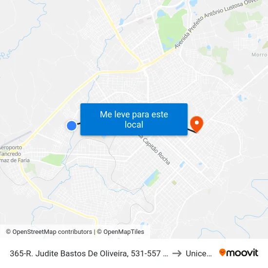 365-R. Judite Bastos De Oliveira, 531-557 - Jardim Das Americas to Unicesumar map