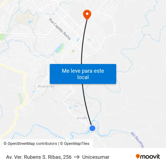 Av. Ver. Rubens S. Ribas, 256 to Unicesumar map