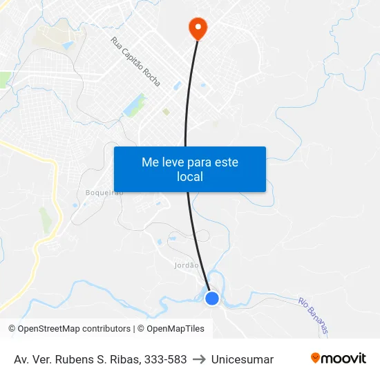 Av. Ver. Rubens S. Ribas, 333-583 to Unicesumar map