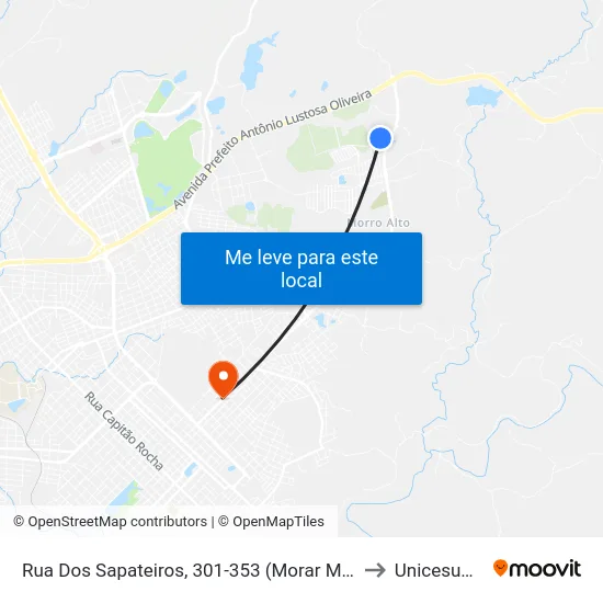 Rua Dos Sapateiros, 301-353 (Morar Melhor) to Unicesumar map