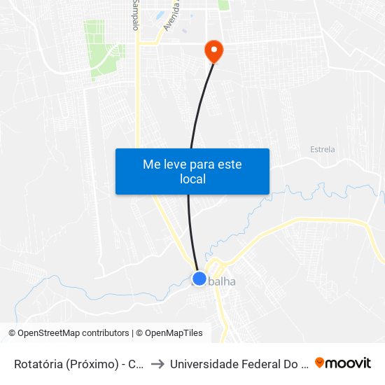 Rotatória (Próximo) - Centro to Universidade Federal Do Cariri map