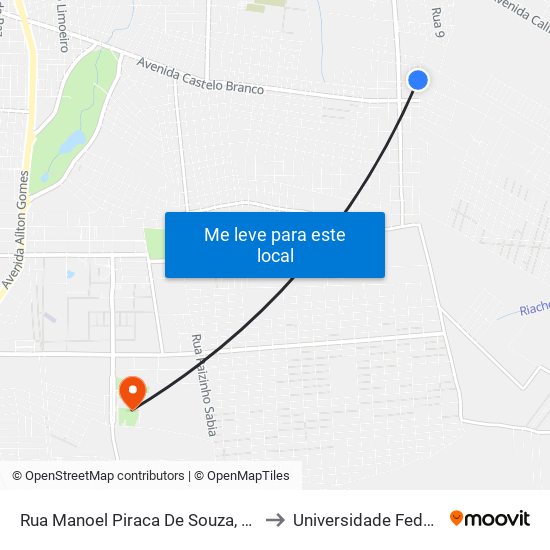 Rua Manoel Piraca De Souza, 15 - Novo Juazeiro to Universidade Federal Do Cariri map