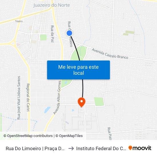 Rua Do Limoeiro | Praça Do Sol - Pirajá to Instituto Federal Do Ceará - Ifce map
