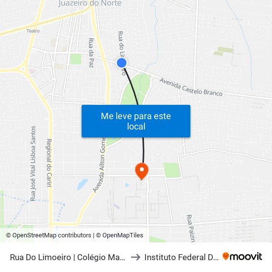 Rua Do Limoeiro | Colégio Maria Amélia - Limoeiro to Instituto Federal Do Ceará - Ifce map