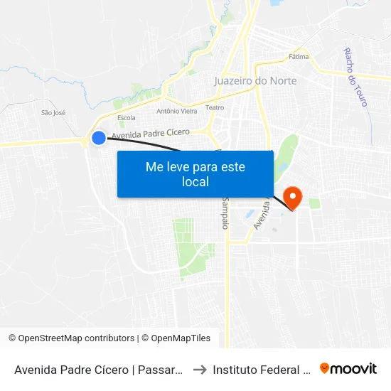 Avenida Padre Cícero | Passarela São José - São José to Instituto Federal Do Ceará - Ifce map