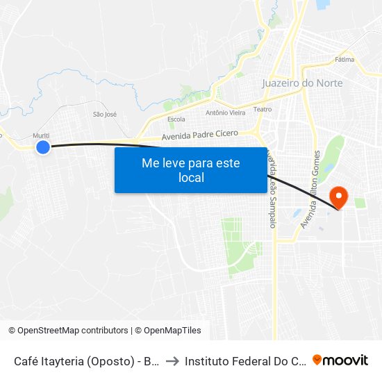 Café Itayteria (Oposto) - Barro Branco to Instituto Federal Do Ceará - Ifce map