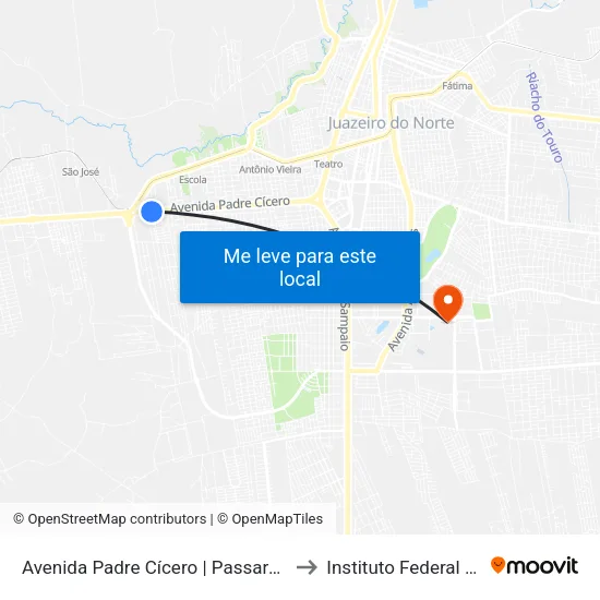 Avenida Padre Cícero | Passarela São José - São José to Instituto Federal Do Ceará - Ifce map