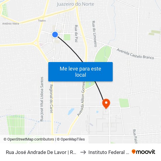 Rua José Andrade De Lavor | Receita Federal - Romeirão to Instituto Federal Do Ceará - Ifce map