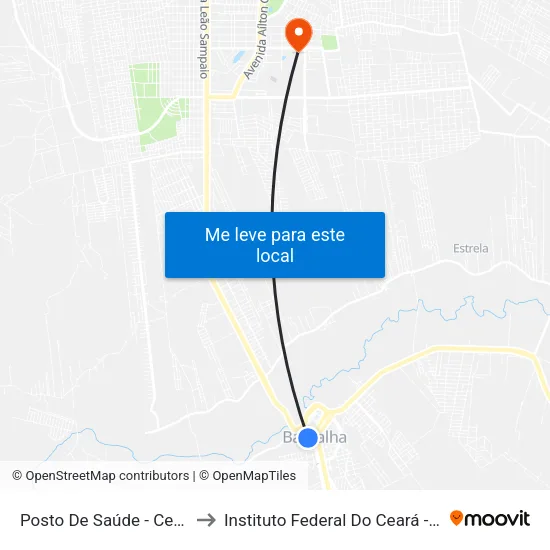 Posto De Saúde - Centro to Instituto Federal Do Ceará - Ifce map