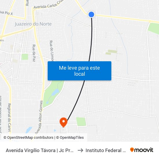 Avenida Virgílio Távora | Jc Pré-Moldados - Timbúba to Instituto Federal Do Ceará - Ifce map