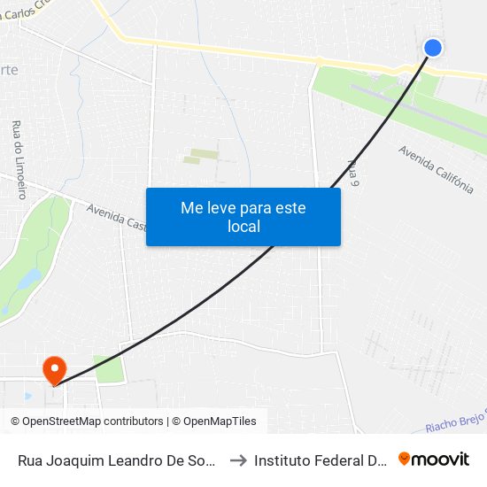 Rua Joaquim Leandro De Sousa, Sn -  Aeroporto to Instituto Federal Do Ceará - Ifce map