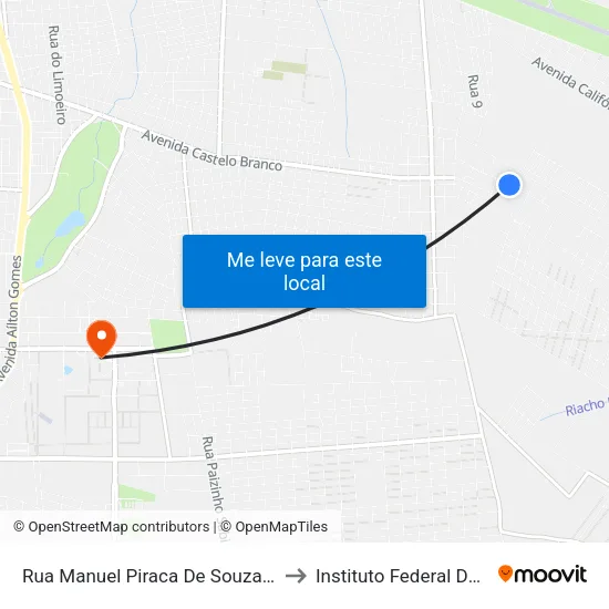 Rua Manuel Piraca De Souza, 446 - Brejo Seco to Instituto Federal Do Ceará - Ifce map