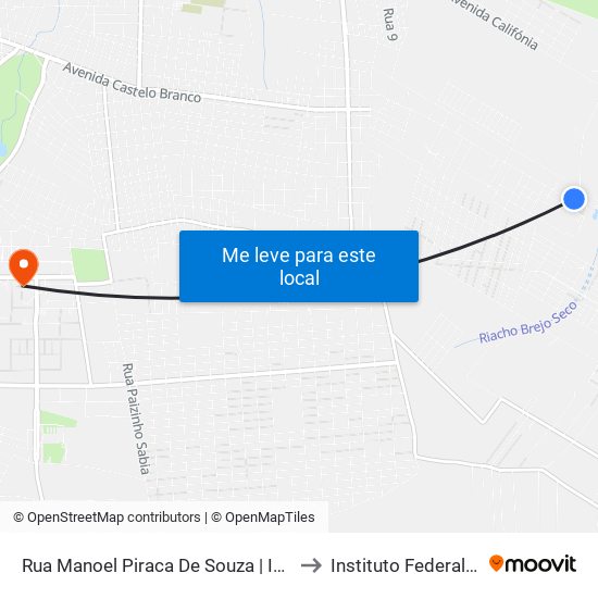 Rua Manoel Piraca De Souza | Igreja Católica - Brejo Seco to Instituto Federal Do Ceará - Ifce map
