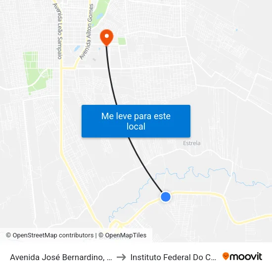 Avenida José Bernardino, 2000-2086 to Instituto Federal Do Ceará - Ifce map