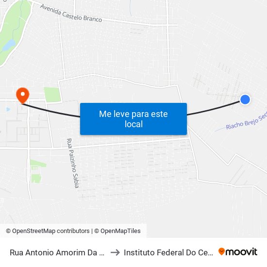 Rua Antonio Amorim Da Silva, 233 to Instituto Federal Do Ceará - Ifce map
