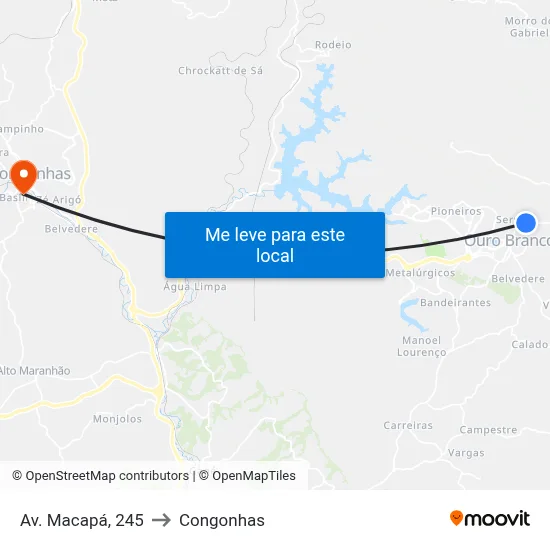 Av. Macapá, 245 to Congonhas map