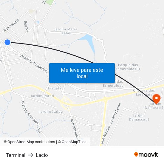 Terminal to Lacio map