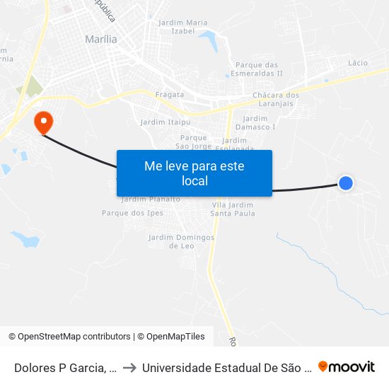 Dolores P Garcia, 156 to Universidade Estadual De São Paulo map