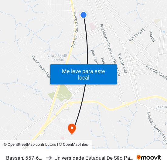 Bassan, 557-603 to Universidade Estadual De São Paulo map