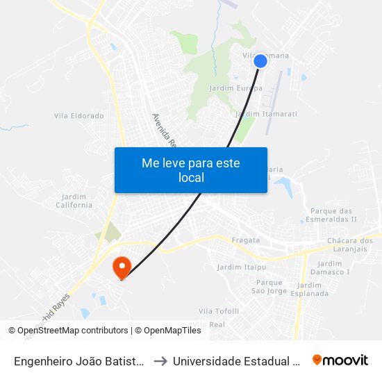 Engenheiro João Batista Meiler, 238 to Universidade Estadual De São Paulo map