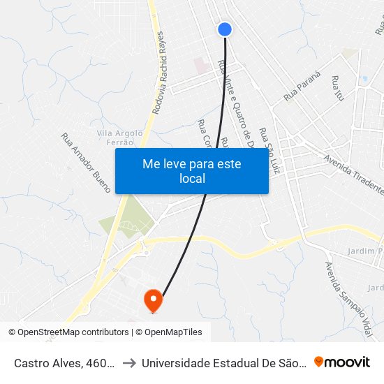 Castro Alves, 460-522 to Universidade Estadual De São Paulo map