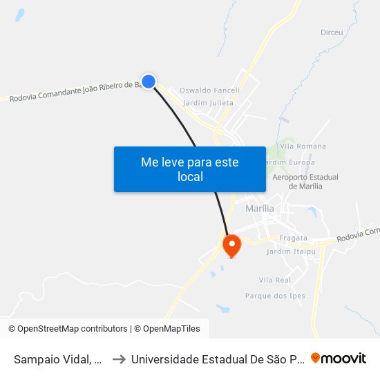 Sampaio Vidal, 913 to Universidade Estadual De São Paulo map