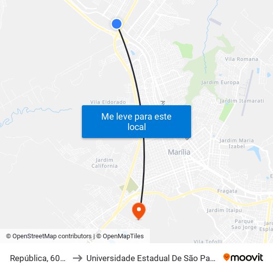 República, 6005 to Universidade Estadual De São Paulo map