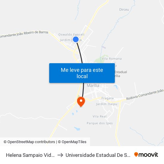 Helena Sampaio Vidal, 969 to Universidade Estadual De São Paulo map