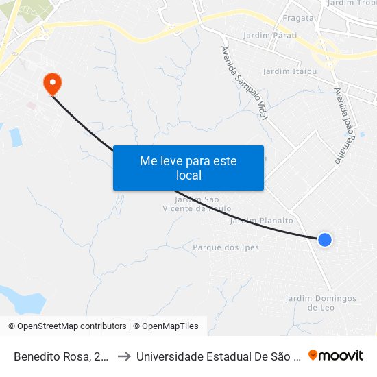 Benedito Rosa, 27-91 to Universidade Estadual De São Paulo map