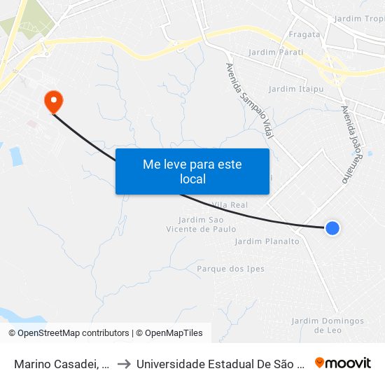 Marino Casadei, 431 to Universidade Estadual De São Paulo map