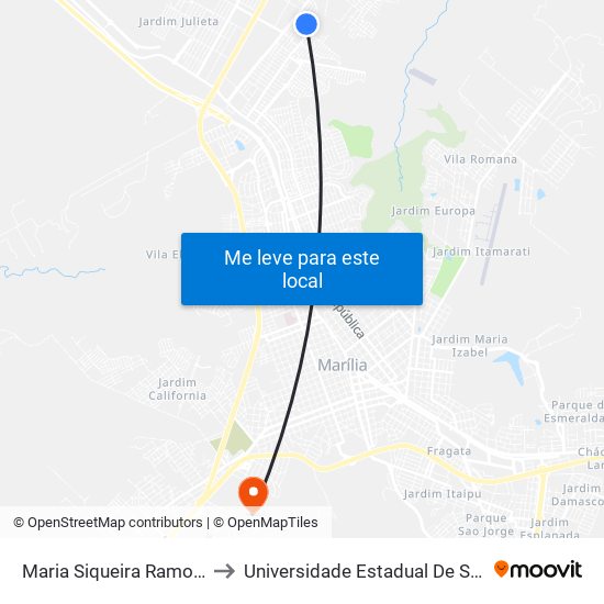 Maria Siqueira Ramos, 1-85 to Universidade Estadual De São Paulo map