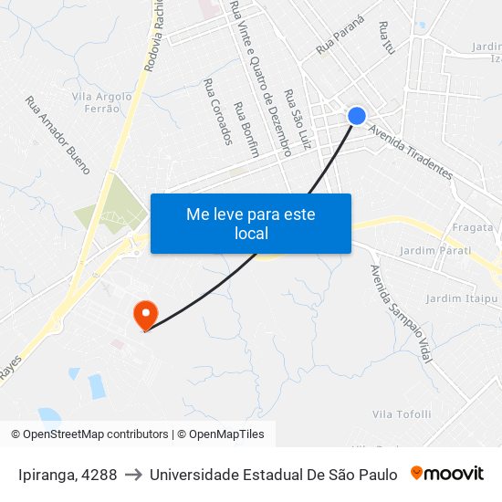 Ipiranga, 4288 to Universidade Estadual De São Paulo map